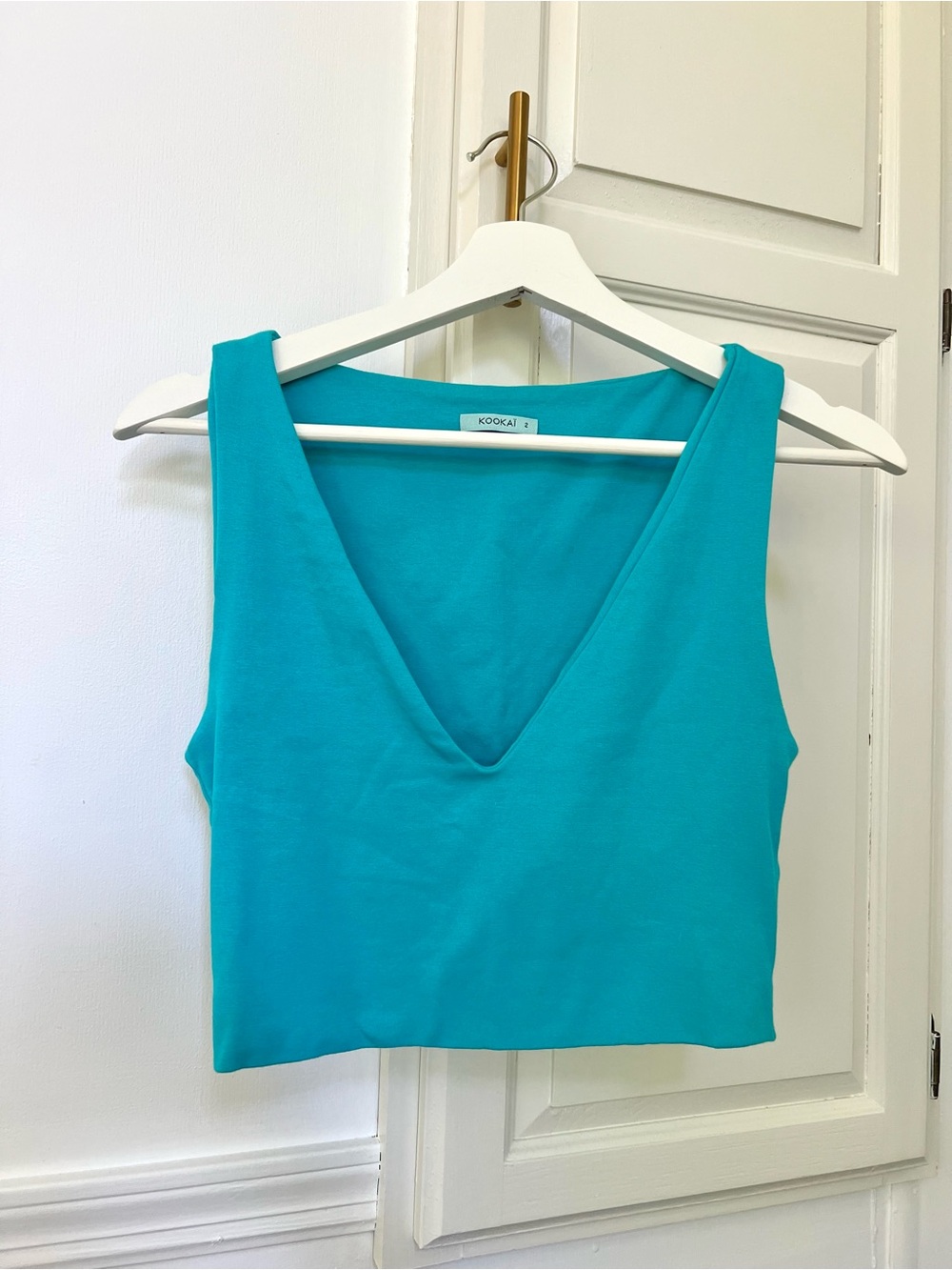 Kookai Turquoise crop top